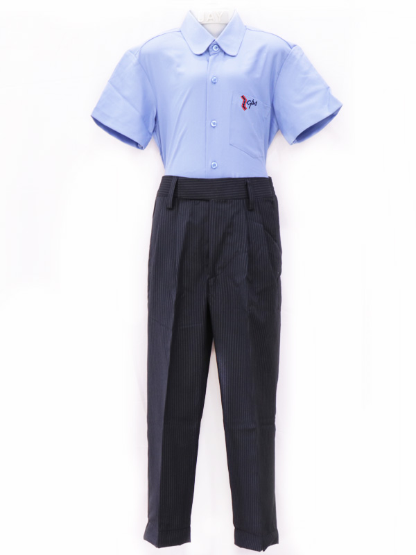 N-Blue Stripe Full Pant Fix West  For STD. VI to X Boys